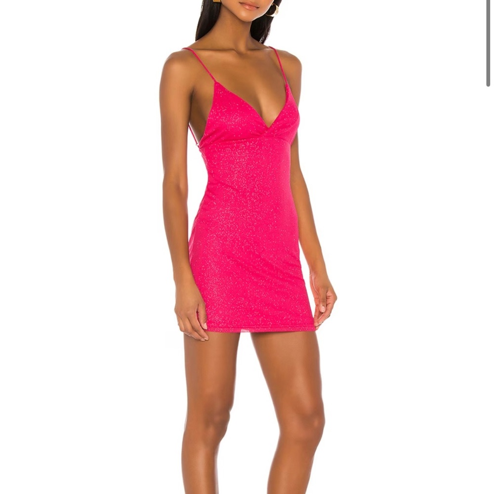 superdown Sydney Sparkle Mini Dress in Pink Size Small